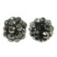 Resin Shamballa Perle 10x12mm Dark anthracite